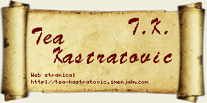 Tea Kastratović vizit kartica